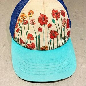 Katherine Homes Poppy Floral Mesh Trucker Snap Back Hat